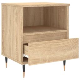 Berkfield Home Bedside Cabinet Sonoma Oak 40x35x50 cm Engineered Wood in Brown - Size: 40 x 35 x 50 cm - thumbnail 6
