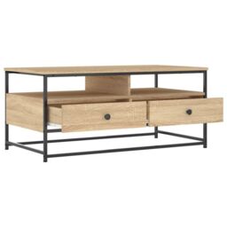 Berkfield Home Coffee Table Sonoma Oak 100x51x45 cm Engineered Wood in Brown - Size: 100 x 51 x 45 cm - thumbnail 5