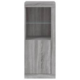 Berkfield Home Sideboard with LED Lights Grey Sonoma 41x37x100 cm - Size: 41 x 37 x 100 cm - thumbnail 6