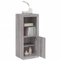 Berkfield Home Sideboard with LED Lights Grey Sonoma 41x37x100 cm - Size: 41 x 37 x 100 cm - thumbnail 5