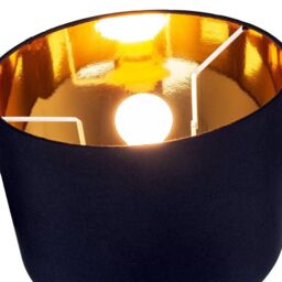 Happy Homewares Contemporary Cotton Lamp/Light Shade with Shiny Paper Inner in Black - Size: 10 inches - thumbnail 4