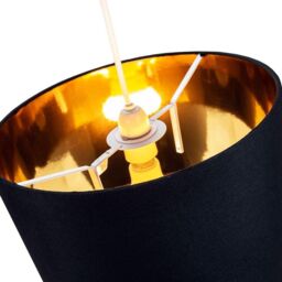 Happy Homewares Contemporary Cotton Lamp/Light Shade with Shiny Paper Inner in Black - Size: 10 inches - thumbnail 3