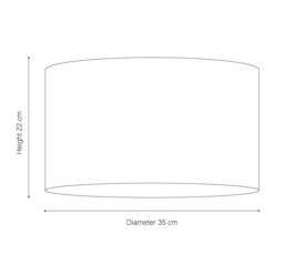 Happy Homewares Contemporary Cotton Lamp/Light Shade with Shiny Paper Inner in Black - Size: 10 inches - thumbnail 8