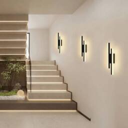 Kelvenix Modern LED Wall Lights Indoor 16W Acrylic Wall Lamp 3000K Bedside in Black - thumbnail 8
