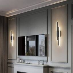 Kelvenix Modern LED Wall Lights Indoor 16W Acrylic Wall Lamp 3000K Bedside in Black - thumbnail 9