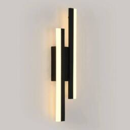 Kelvenix Modern LED Wall Lights Indoor 16W Acrylic Wall Lamp 3000K Bedside in Black