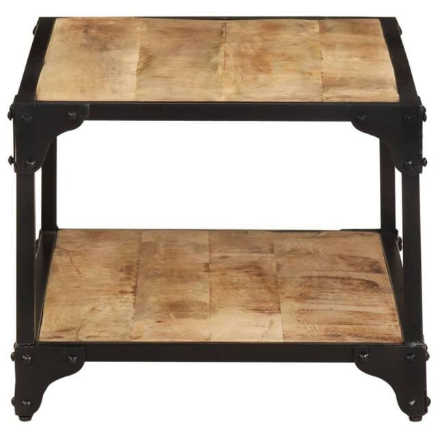 Berkfield Home Beautiful Coffee Table 90x45x35 cm Solid Rough Mango Wood in Brown - Size: 90 x 45 x 35 cm - image 1