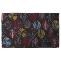 Benjamin Tate Design Prints Of Autumn Leaves Soft Bath Towel in Brown - thumbnail 1