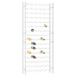 Berkfield Home Wine Rack for 96 Bottles White Metal - thumbnail 3