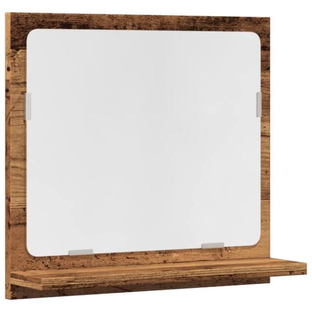 Berkfield Home Bathroom Mirror Cabinet Old Wood 40x11x37 cm Engineered Wood in Brown - Size: 40 x 11 x 37 cm - image 1