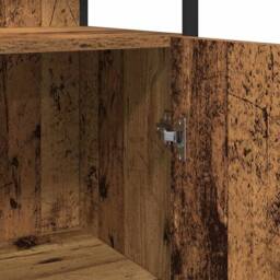 Berkfield Home Bathroom Cabinet Old Wood 33x33x185, 5 cm Engineered Wood in Brown - thumbnail 9