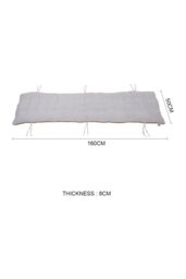 Living and Home 160x50cm Sherpa Fleece Chair Pad with Non-Slip Backing Cosy Home Decor in White - Size: 160x50 cm - thumbnail 4