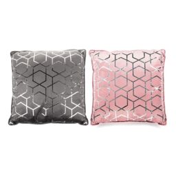 Voltico Foil Printed Filled Cushion 43 × 43 cm - Charcoal or Pink - Size: 43 cm x 43 cm - thumbnail 6