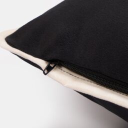 OHS 2 Pack Matte Velvet Piped Cushion Covers Home Decor Set in Black - Size: 45 cm x 45 cm - thumbnail 6