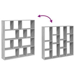 Berkfield Home Classic Book Cabinet Grey Sonoma 132x29x141.5 cm Engineered Wood - thumbnail 8