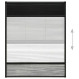 Berkfield Home Plisse Insect Screen for Windows Aluminium 80x100cm with Shade in Black - Size: 80x100 cm - thumbnail 5