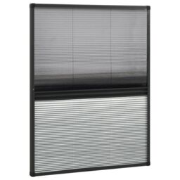 Berkfield Home Plisse Insect Screen for Windows Aluminium 80x100cm with Shade in Black - Size: 80x100 cm - thumbnail 2