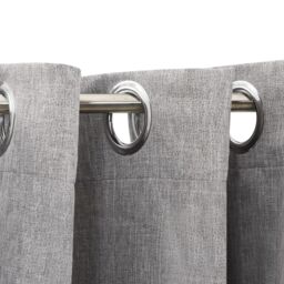 Berkfield Home Linen-Look Blackout Curtains with Grommets 2pcs Grey 140x245cm - Size: 140x245 cm - thumbnail 3