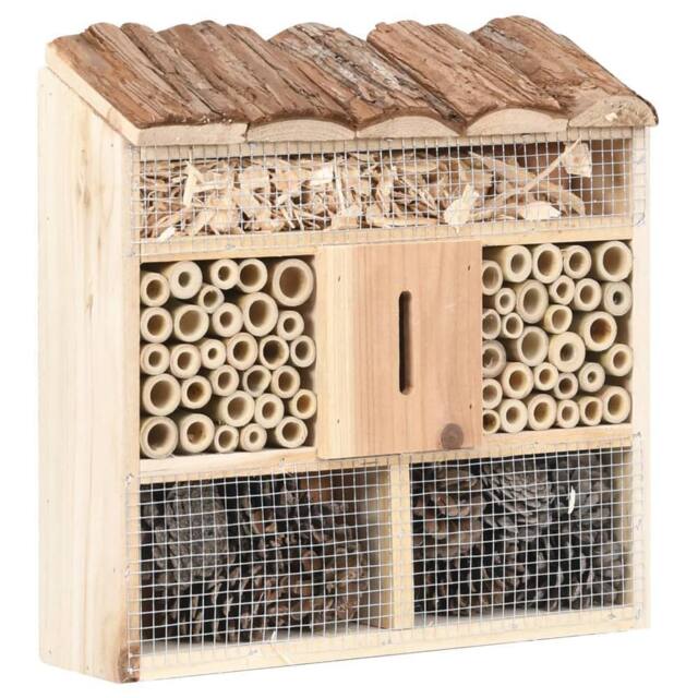 Berkfield Home Insect Hotel 30x10x30 cm Firwood in Brown - Size: 30 x 10 x 30 cm - image 1