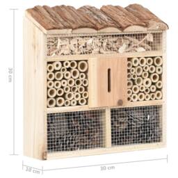Berkfield Home Insect Hotel 30x10x30 cm Firwood in Brown - Size: 30 x 10 x 30 cm - thumbnail 6