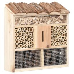 Berkfield Home Insect Hotel 30x10x30 cm Firwood in Brown - Size: 30 x 10 x 30 cm - thumbnail 1