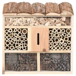 Berkfield Home Insect Hotel 30x10x30 cm Firwood in Brown - Size: 30 x 10 x 30 cm - thumbnail 2