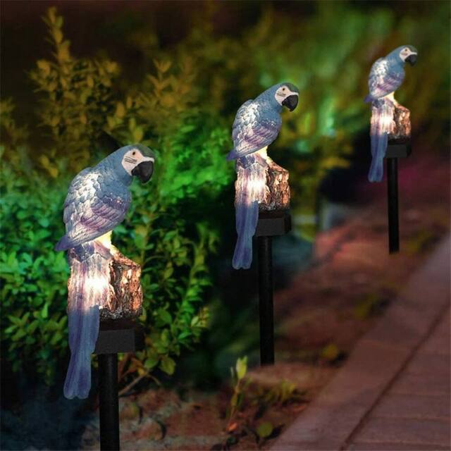 EONLION Blue Parrot LED Solar Power Garden Light - Size: 100 cm - image 1