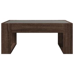 Berkfield Home Coffee Table with Infinity LED Brown Oak 70x53x30 cm - Size: 70 x 53 x 30 cm - thumbnail 6