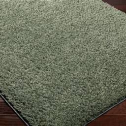 Livabliss Moda Shag-Solid Color Blue Beige Pink Grey Soft Plush Pile Living Bedroom Rug in Green - Size: 160 cm x 215 cm - thumbnail 6