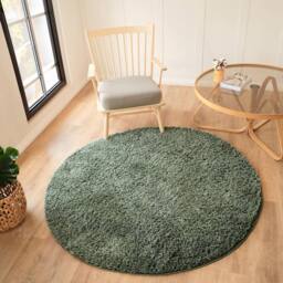 Livabliss Moda Shag-Solid Color Blue Beige Pink Grey Soft Plush Pile Living Bedroom Rug in Green - Size: 160 cm x 215 cm - thumbnail 7