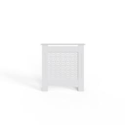 FWStyle Geometric Pattern Small White Radiator Cover (H) 82.3 (W) 78 (D) 19cm - thumbnail 3