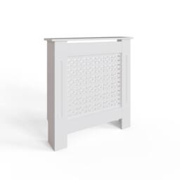FWStyle Geometric Pattern Small White Radiator Cover (H) 82.3 (W) 78 (D) 19cm - thumbnail 2