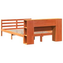 Berkfield Home Bookcase Bed without Mattress Wax Brown 140x190 cm Solid Wood Pine - thumbnail 8