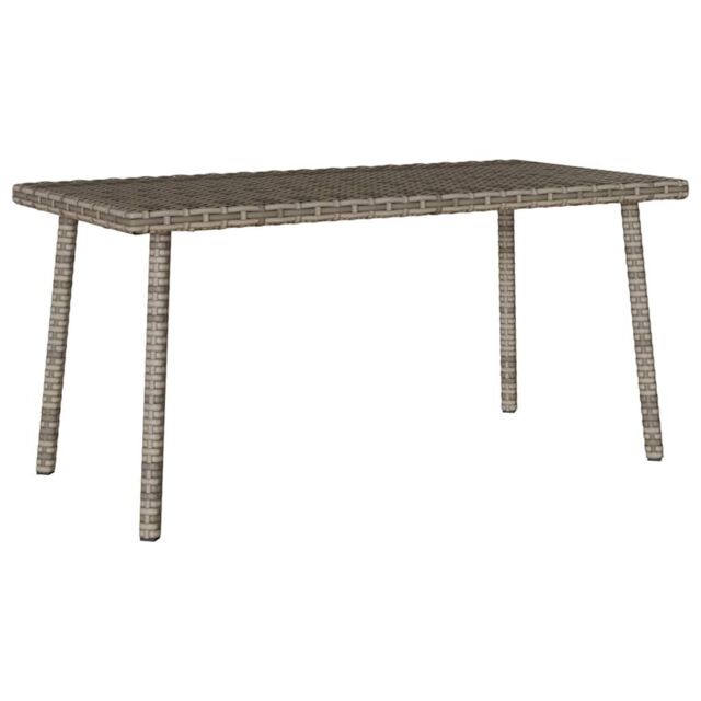 Berkfield Home Garden Coffee Table Rectangular Grey 80x40x37 cm Poly Rattan - Size: 80 x 40 x 37 cm - image 1