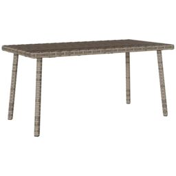 Berkfield Home Garden Coffee Table Rectangular Grey 80x40x37 cm Poly Rattan - Size: 80 x 40 x 37 cm - thumbnail 6