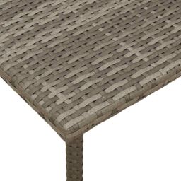 Berkfield Home Garden Coffee Table Rectangular Grey 80x40x37 cm Poly Rattan - Size: 80 x 40 x 37 cm - thumbnail 7