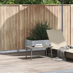 Berkfield Home Garden Coffee Table Rectangular Grey 80x40x37 cm Poly Rattan - Size: 80 x 40 x 37 cm - thumbnail 2