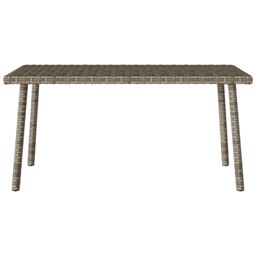 Berkfield Home Garden Coffee Table Rectangular Grey 80x40x37 cm Poly Rattan - Size: 80 x 40 x 37 cm - thumbnail 4