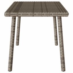 Berkfield Home Garden Coffee Table Rectangular Grey 80x40x37 cm Poly Rattan - Size: 80 x 40 x 37 cm - thumbnail 5