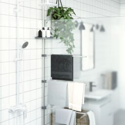 Berkfield Home Towel Rail 47x280 cm Aluminium in Silver - thumbnail 1