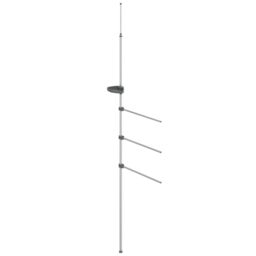 Berkfield Home Towel Rail 47x280 cm Aluminium in Silver - thumbnail 2
