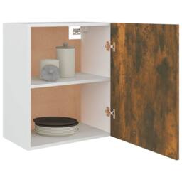 Berkfield Home Hanging Cabinet Smoked Oak 50x31x60 cm Engineered Wood in Brown - Size: 50 x 31 x 60 cm - thumbnail 8