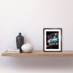 Artery8 Wall Art Print Hubble Space Astronomy Planetary Nebula NGC 5189 Glowing Blue Gas Clouds & Gold Cometary Knots Around Dying Star Artwork - thumbnail 2