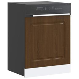 Berkfield Home Dishwasher Panel¬†Kalmar¬†Brown Oak 60x1.5x67 cm Engineered Wood in Brown - thumbnail 1