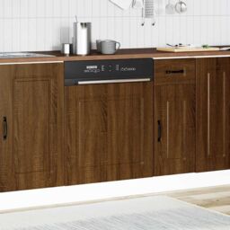 Berkfield Home Dishwasher Panel¬†Kalmar¬†Brown Oak 60x1.5x67 cm Engineered Wood in Brown - thumbnail 3