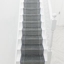runrug Stair Runner Carpet - Soft & Comfortable, 8mm - 'Walton' in Grey - Size: 80 cm x 630 cm - thumbnail 6