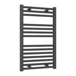 Bathroom Kingdom Diva Anthracite Straight Heated Towel Rail 800x500 in Grey - thumbnail 1