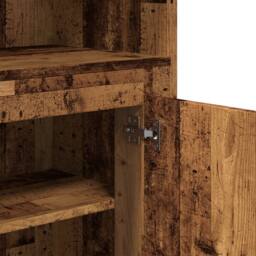 Berkfield Home Highboard Old Wood 60x35.5x103.5 cm Engineered Wood in Brown - thumbnail 8