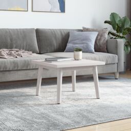 Berkfield Home Table Top White 60x60x2.5 cm Solid Wood Pine Square - thumbnail 2