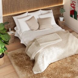Kukoon Cream Beige Soft Shaggy Fluffy Living Area Rug - Size: 120 cm x 170 cm - thumbnail 2